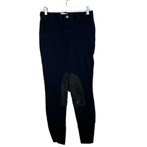 Tuffrider Womens Sz 28 low rise pull-on starter Equestrian Riding knee patches